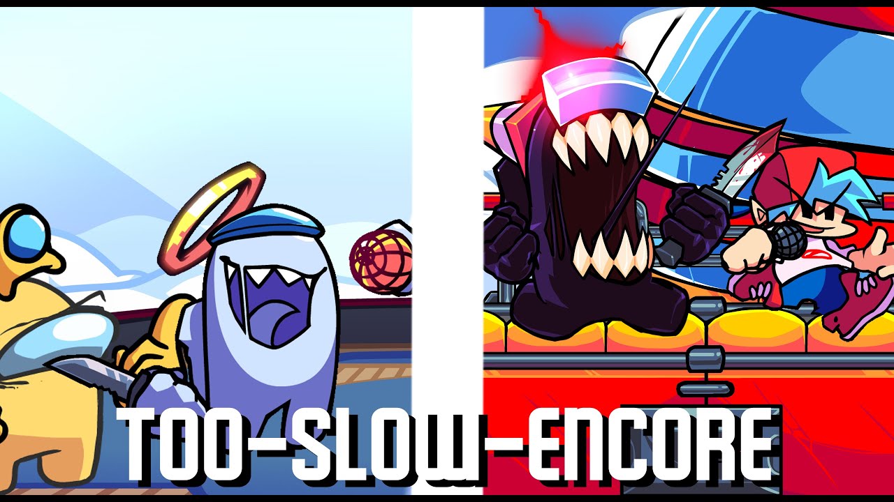 TOO-SLOW-ENCORE But White, Black, Yellow and BF Sing it(FNF Cover) (Impostor V4 x Sonic.exe) +FLP!!!