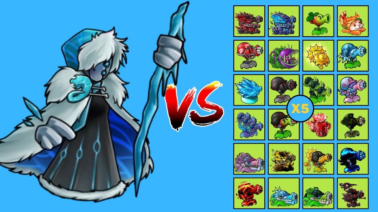 ULTIMATE ICE QUEEN VS ALL FUSION PLANT X5 | PvZ Fusion