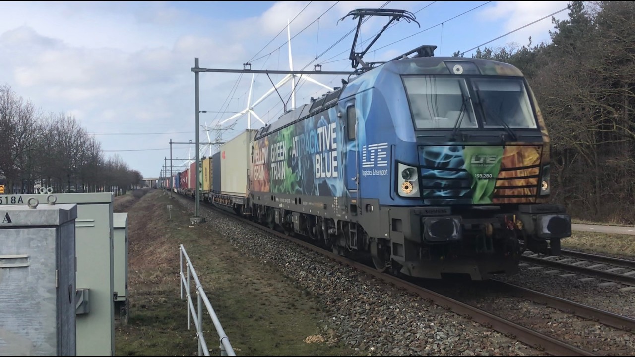 😭😡En toen ging de lamp uit ! LTE 193 280 met Neuss Shuttle Container Trein te Blerick🇳🇱 15 Feb 2026!