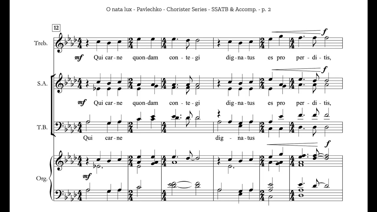 O Nata Lux – Thomas Pavlechko