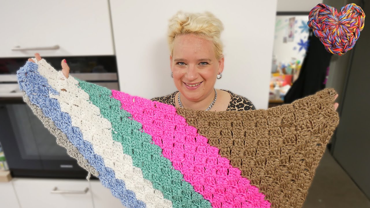 Häkeln | XXL Decke aus 1kg Knäul Wolle | Teil 2 | C2C Muster