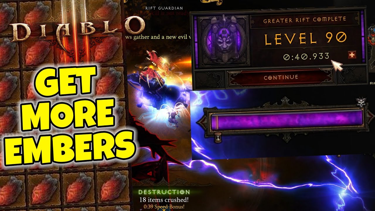 Get MORE Hellforge EMBERS - 40 Second GR90 Crusader Build Diablo 3