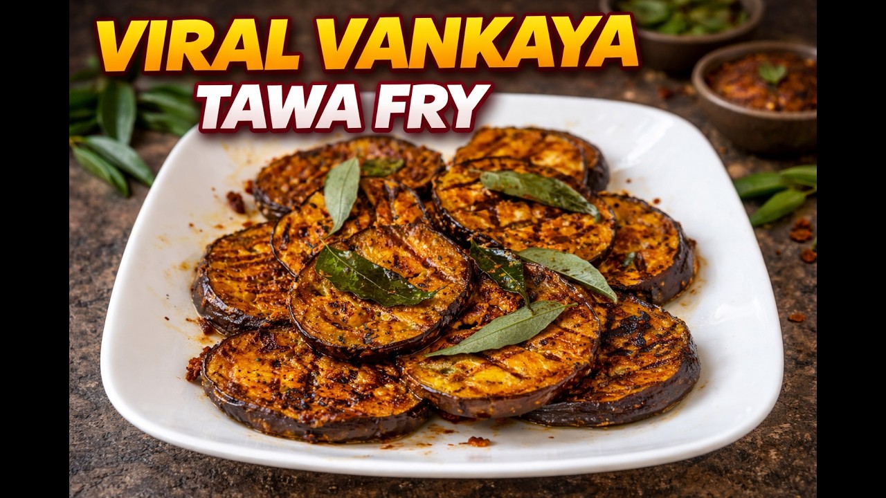 Viral Vankaya Karam | Brinjal Tawa Fry