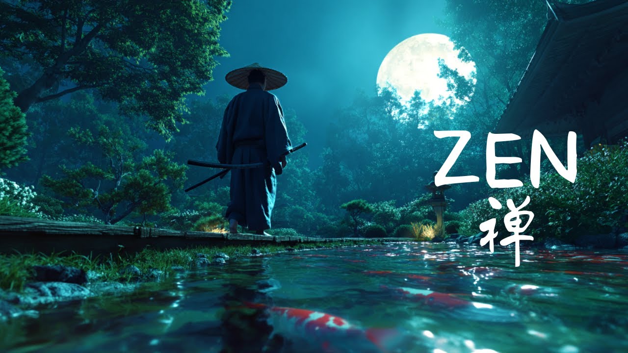 【和風BGM】琴と尺八 癒しの瞑想「月夜の浄化」/ Zen Music for Relaxing