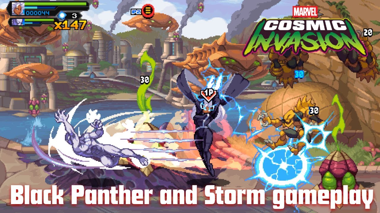 MARVEL Cosmic Invasion | Black Panther and Storm gameplay