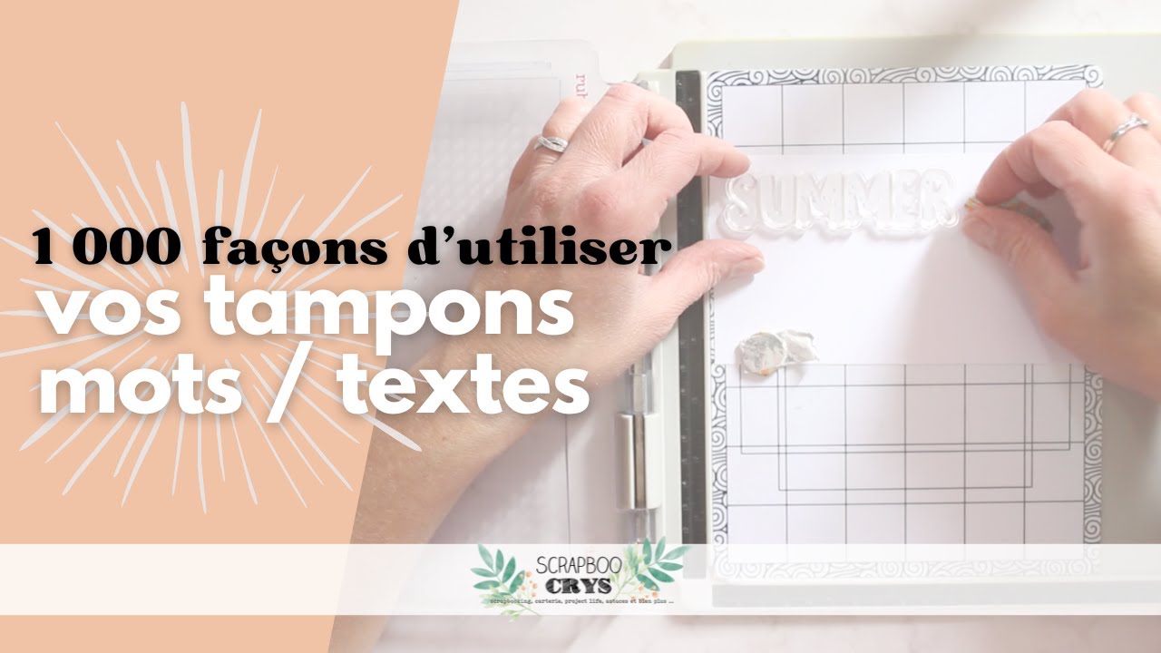 TAMPONS MOTS : tout ce qu'on peut faire avec ! TELLEMENT DE POSSIBILITÉS ! DIY carterie scrapbooking