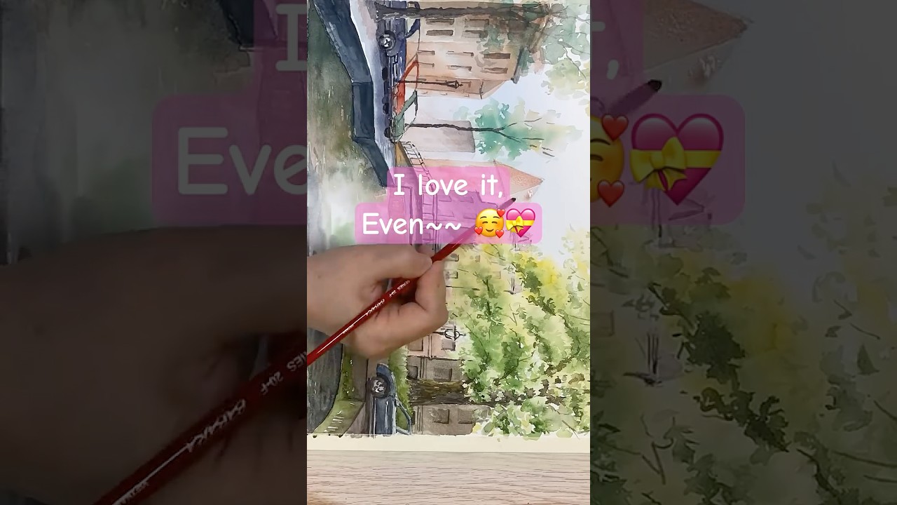 I love my painting even ~ try new painting style loose landscape
