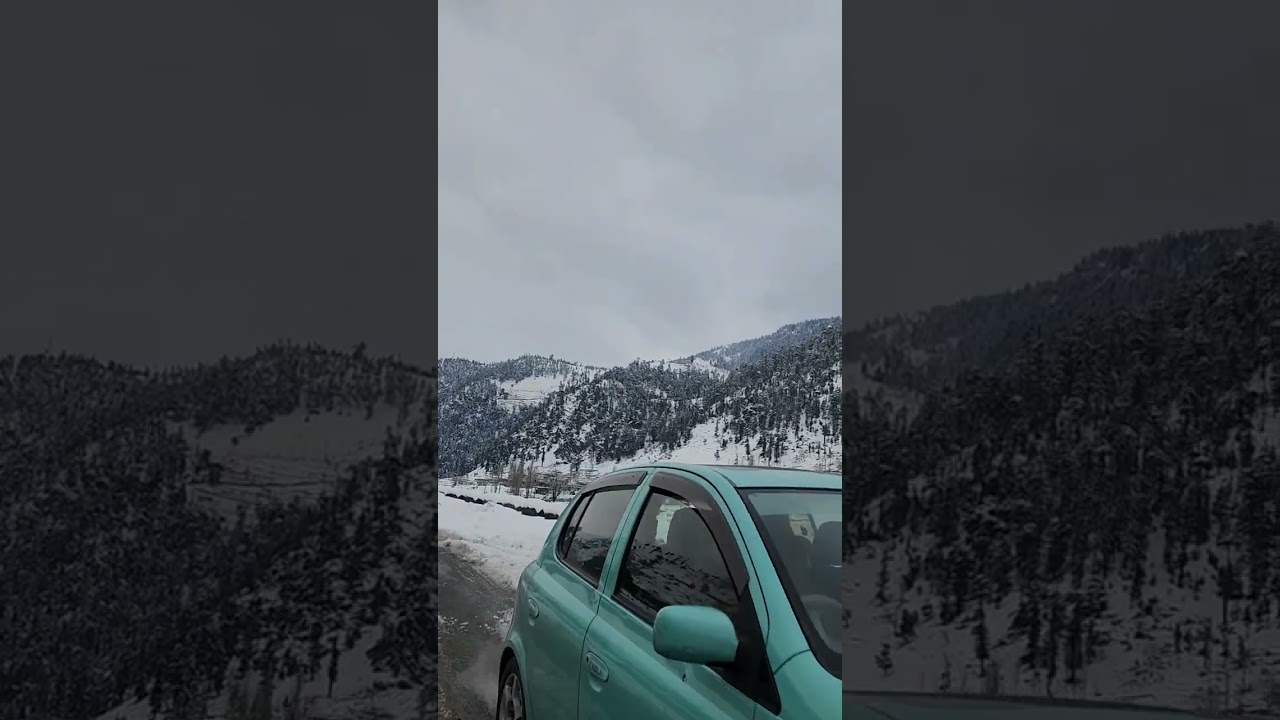 Kalam Road After SnowFall #snowfall #kalam #swatvalley #snowfallinkalam