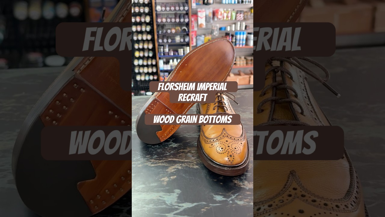 Florsheim Imperial Recraft with Wood Grain Bottoms👞 #ck #handmade #shoerepair #americascobbler
