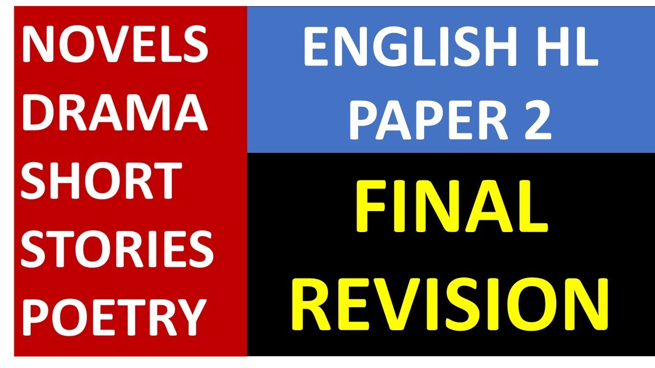 GRADE 12 ENGLISH HL PAER 2  :REVISION FINAL  novels, drama, short stories and poetry  [THUNDEREDUC]