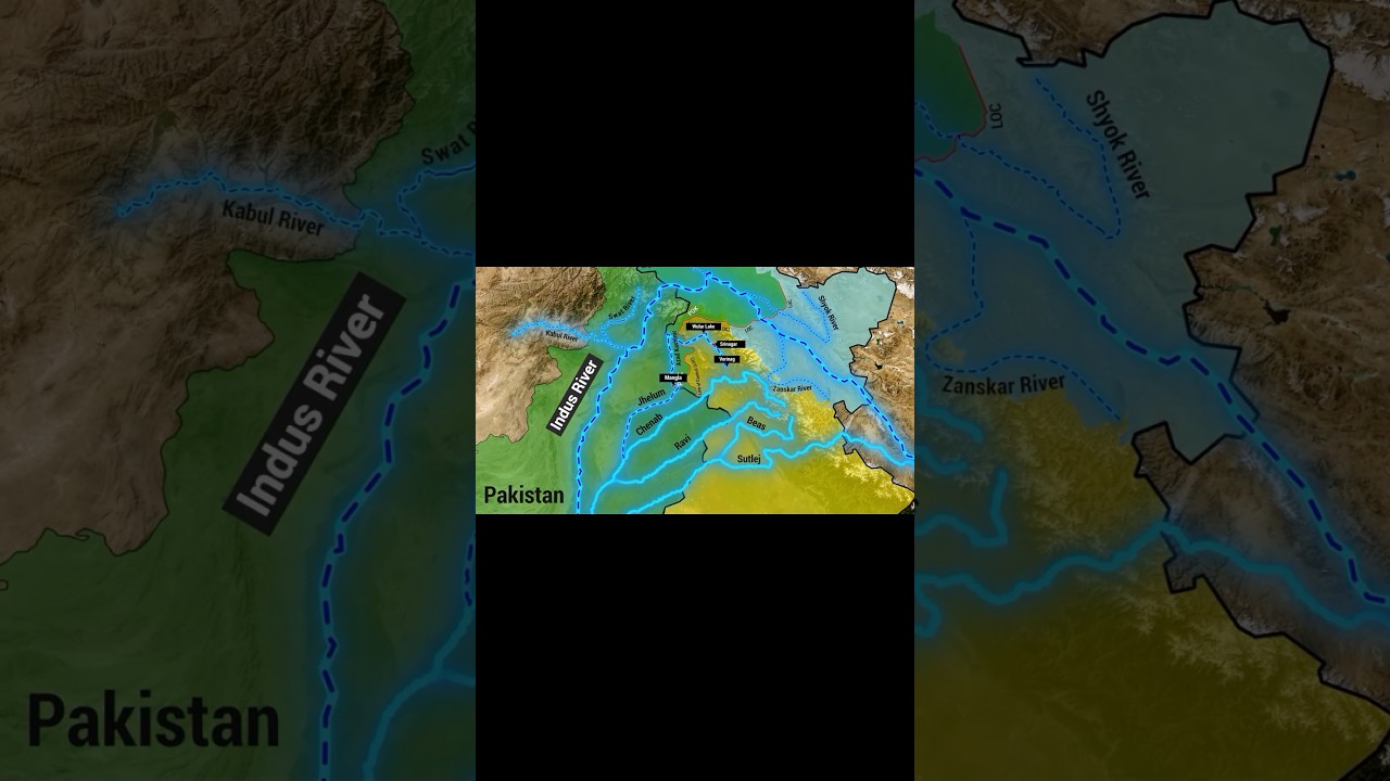 Jhelum River - A Tributary of Indus. #shorts #river #jhelum #india #kashmir #map #gk #upsc #learn