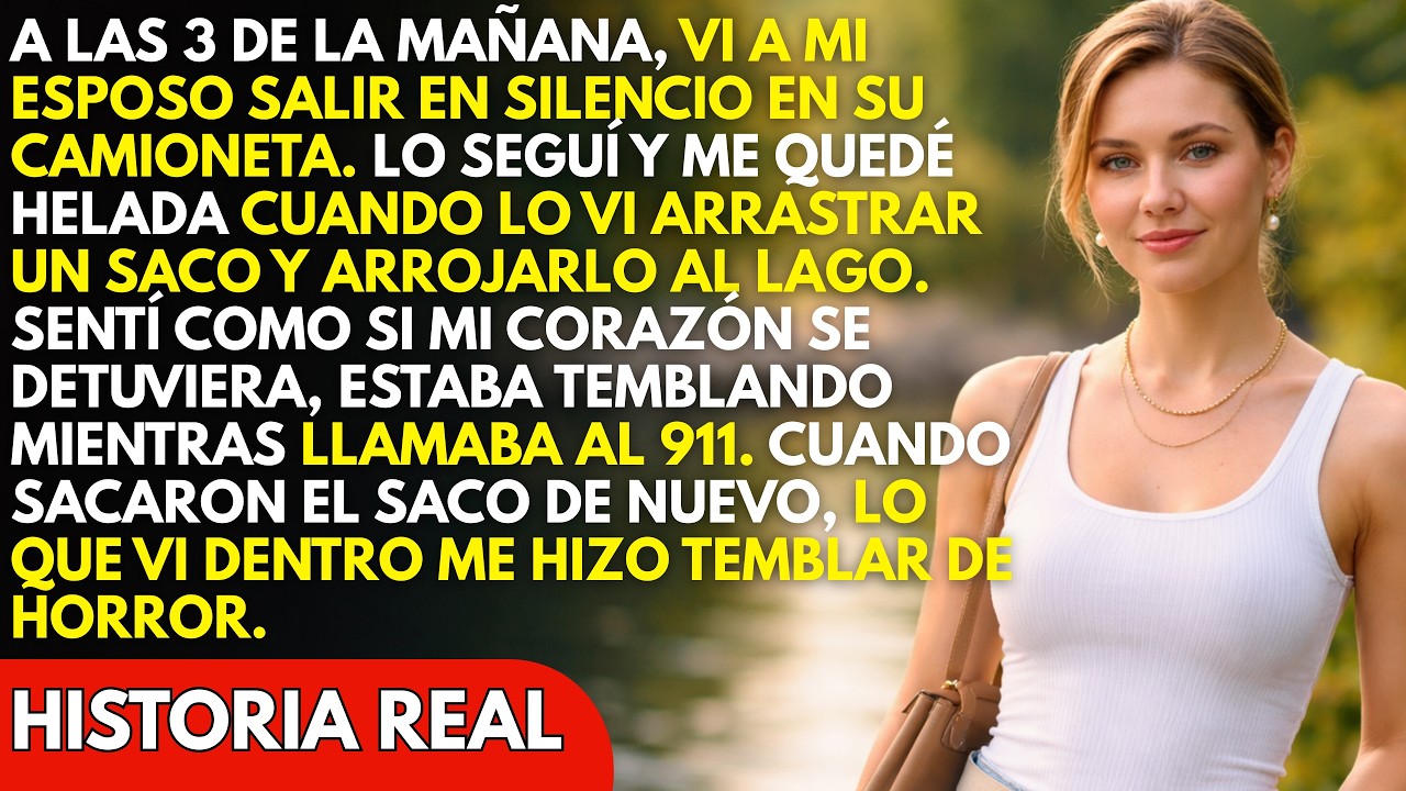 A las 3 A.M. Vi a Mi Marido Arrojar un Saco al Lago — Lo Que Había Dentro Me Aterró…