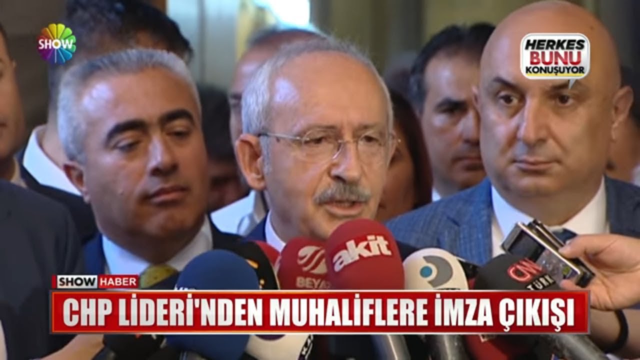 CHP Lideri'nden muhaliflere imza &ccedil;ıkışı