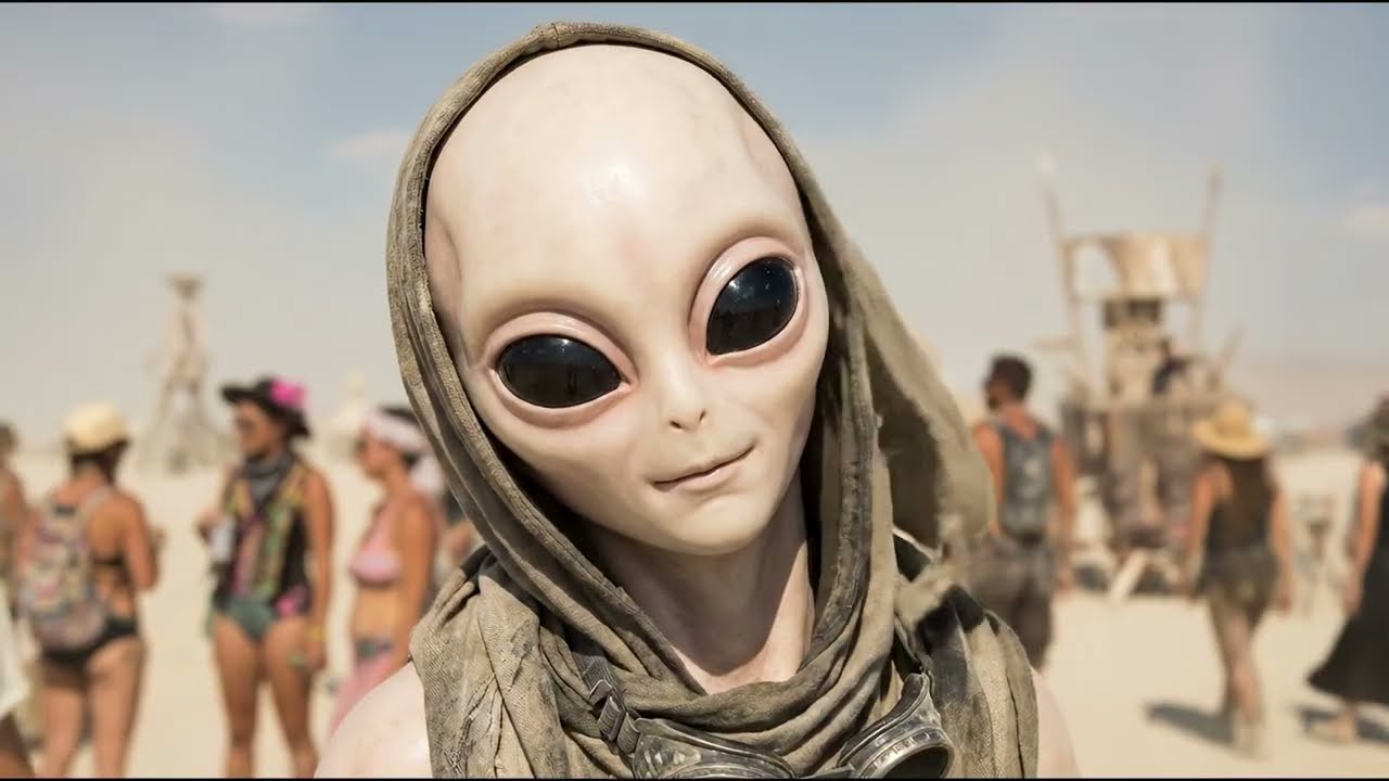 Burning Man, But With Aliens - Crazy Desert Party - Surreal AI Music Video