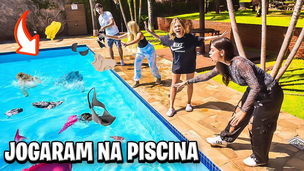 ELES JOGARAM TODAS AS MINHAS ROUPAS NA PISCINA!!!!