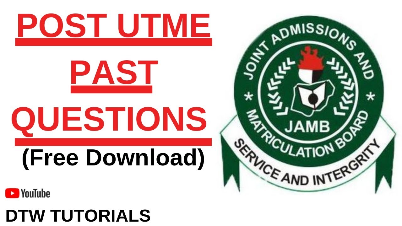 POST UTME Past Questions (Free Download)