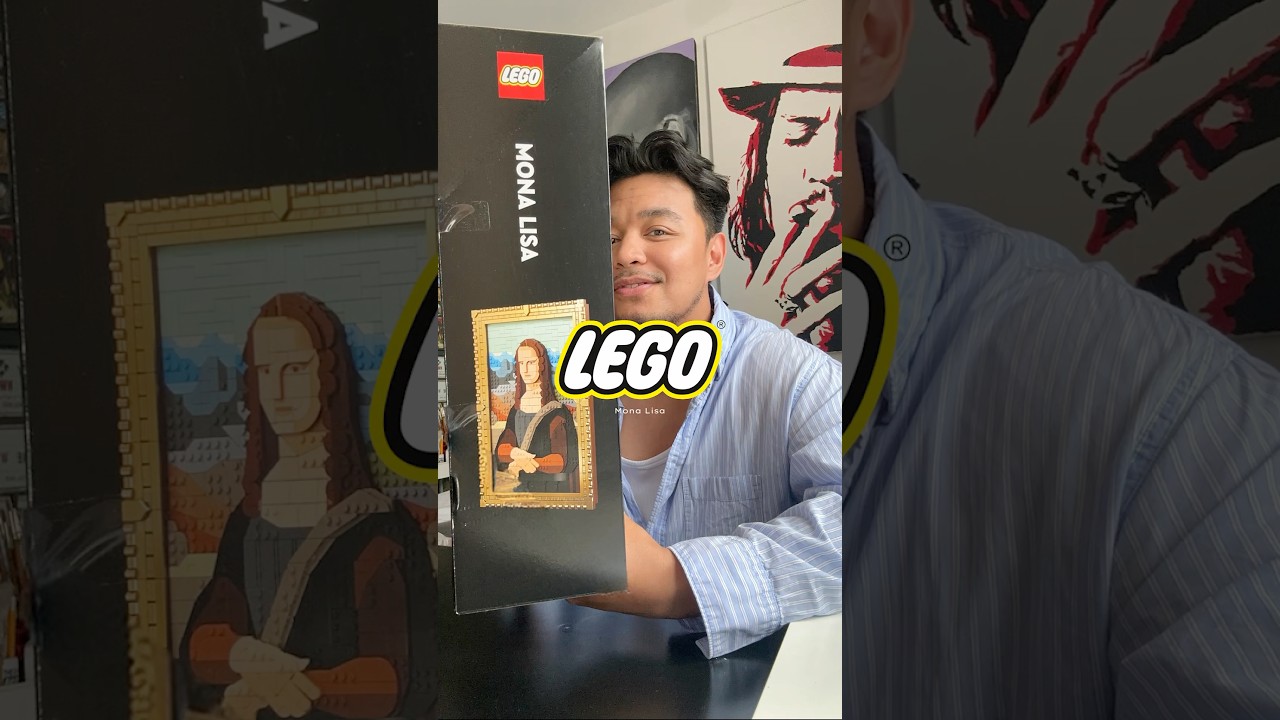 Building the Mona Lisa Lego set #lego #monalisa #art #painting #davinci
