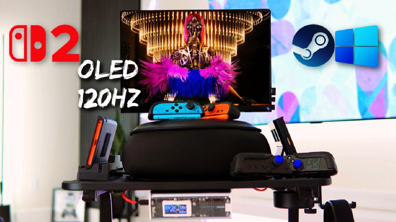 Ultimate OLED Portable Rig for Switch 2/PC with the Best OLED Portable Gaming Monitor from UPERFECT 
