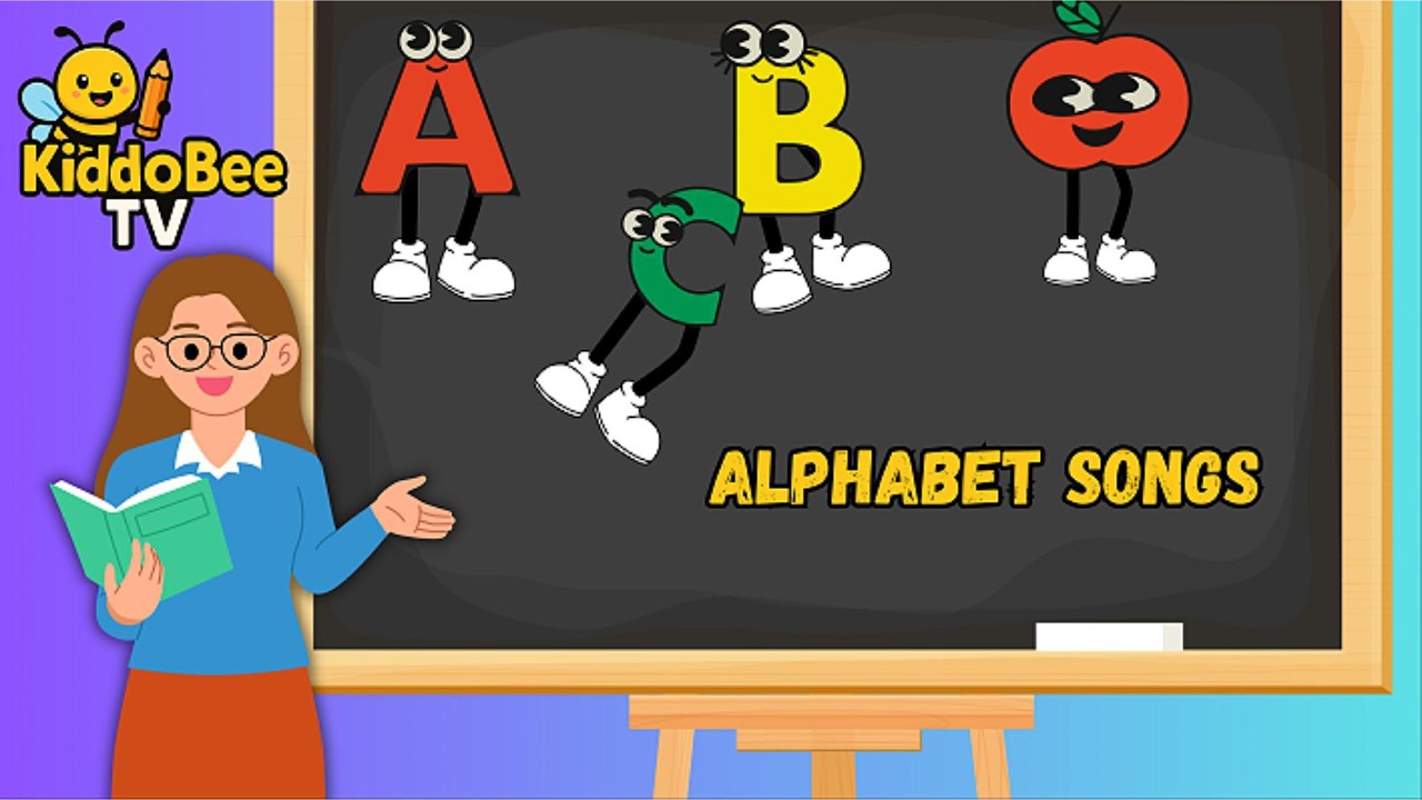 KiddoBee Tv - Phonics Song with Words EP065- A For Apple - ABC Alphabet Songs