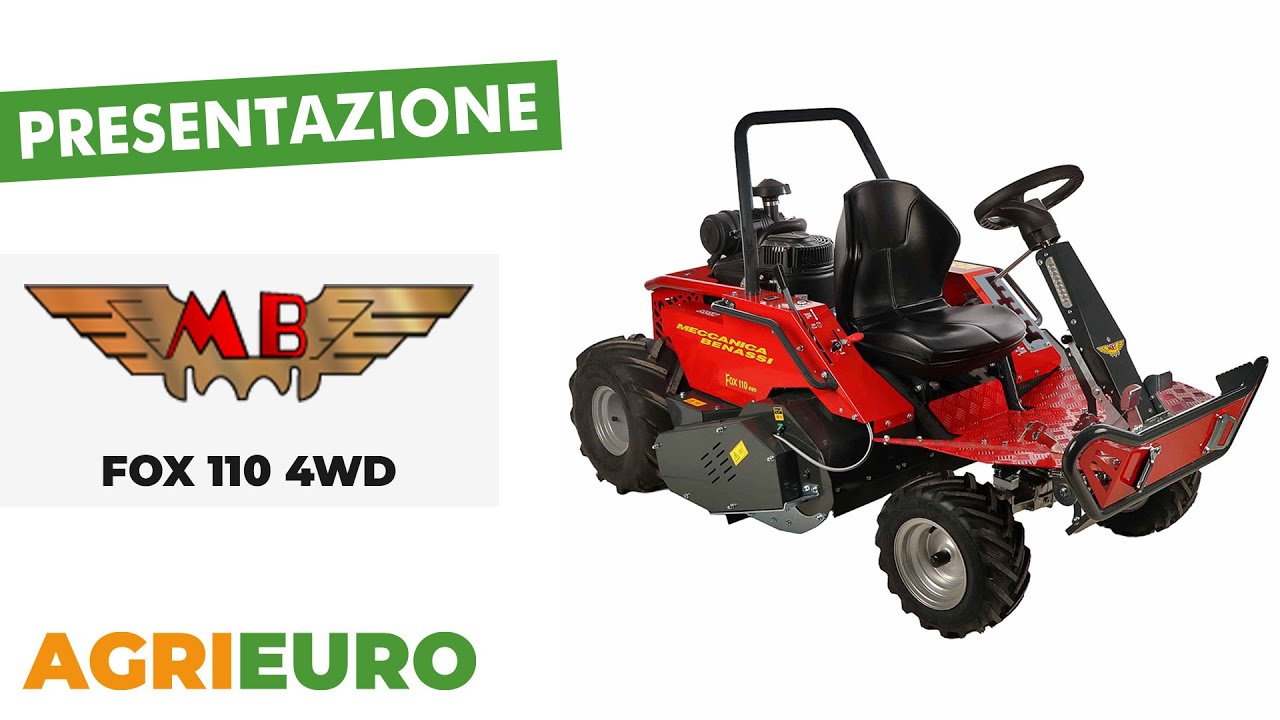 Meccanica Benassi FOX 110 4WD - Trattorino trinciaerba sfalciatutto - Presentazione