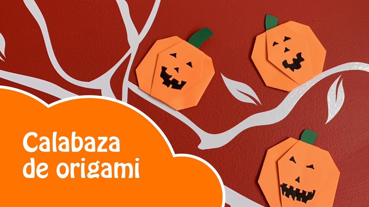 Calabaza de origami para Halloween