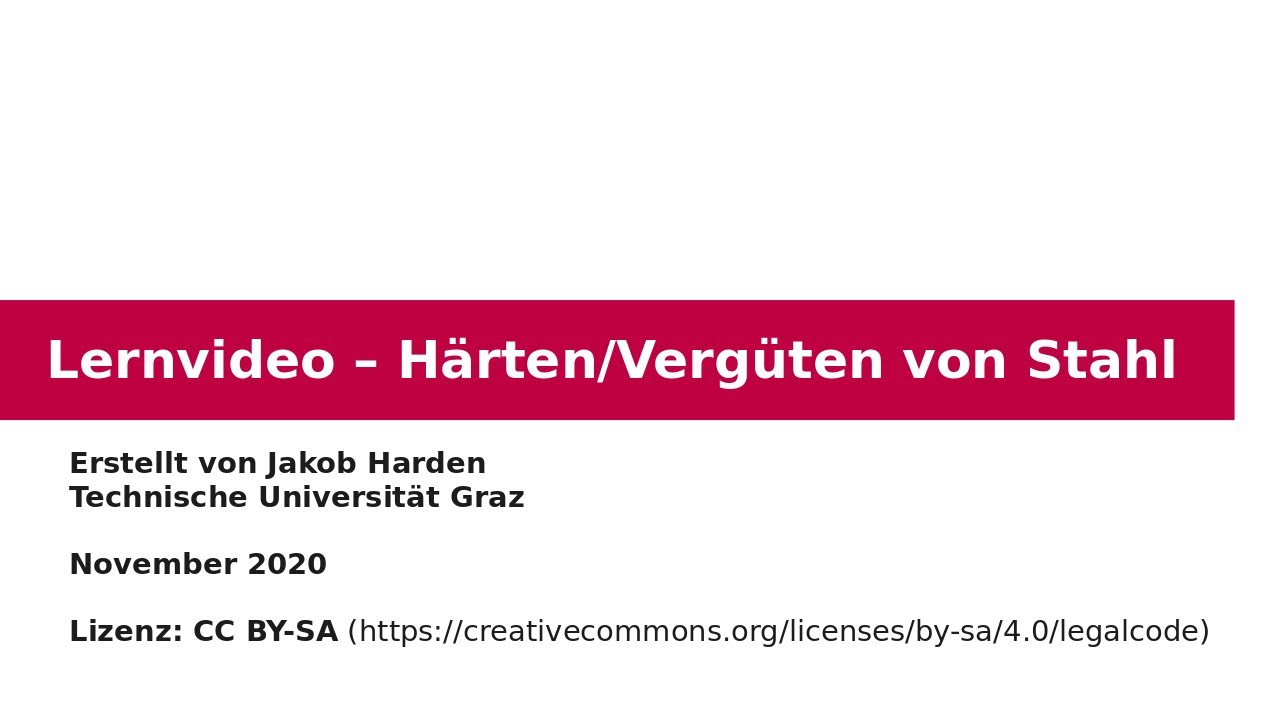 H&auml;rten und Verg&uuml;ten von Stahl