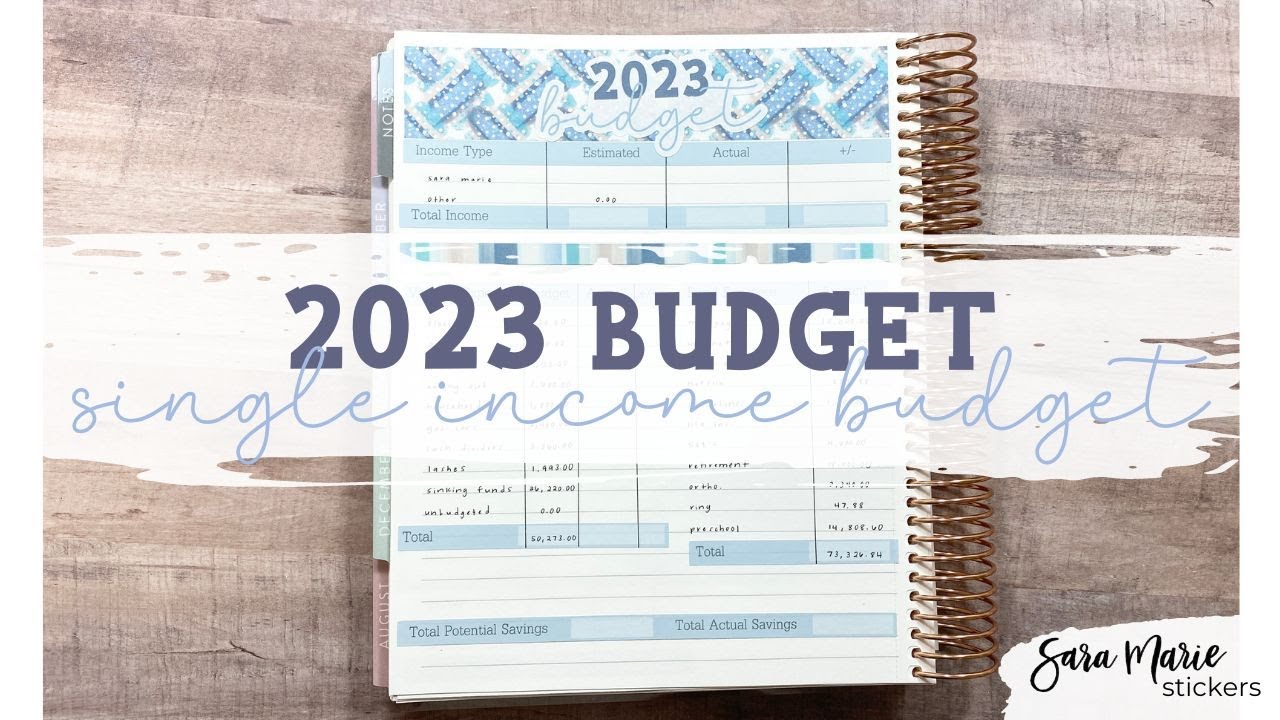 2023 Budget | 2023 Annual Budget Planner Set Up | Sara Marie Stickers |