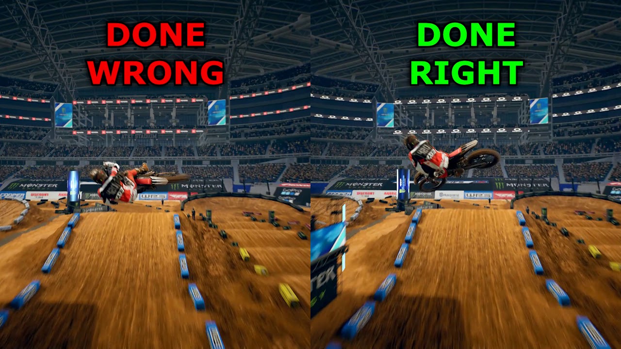 How to scrub a jump properly - Supercross The Game 3