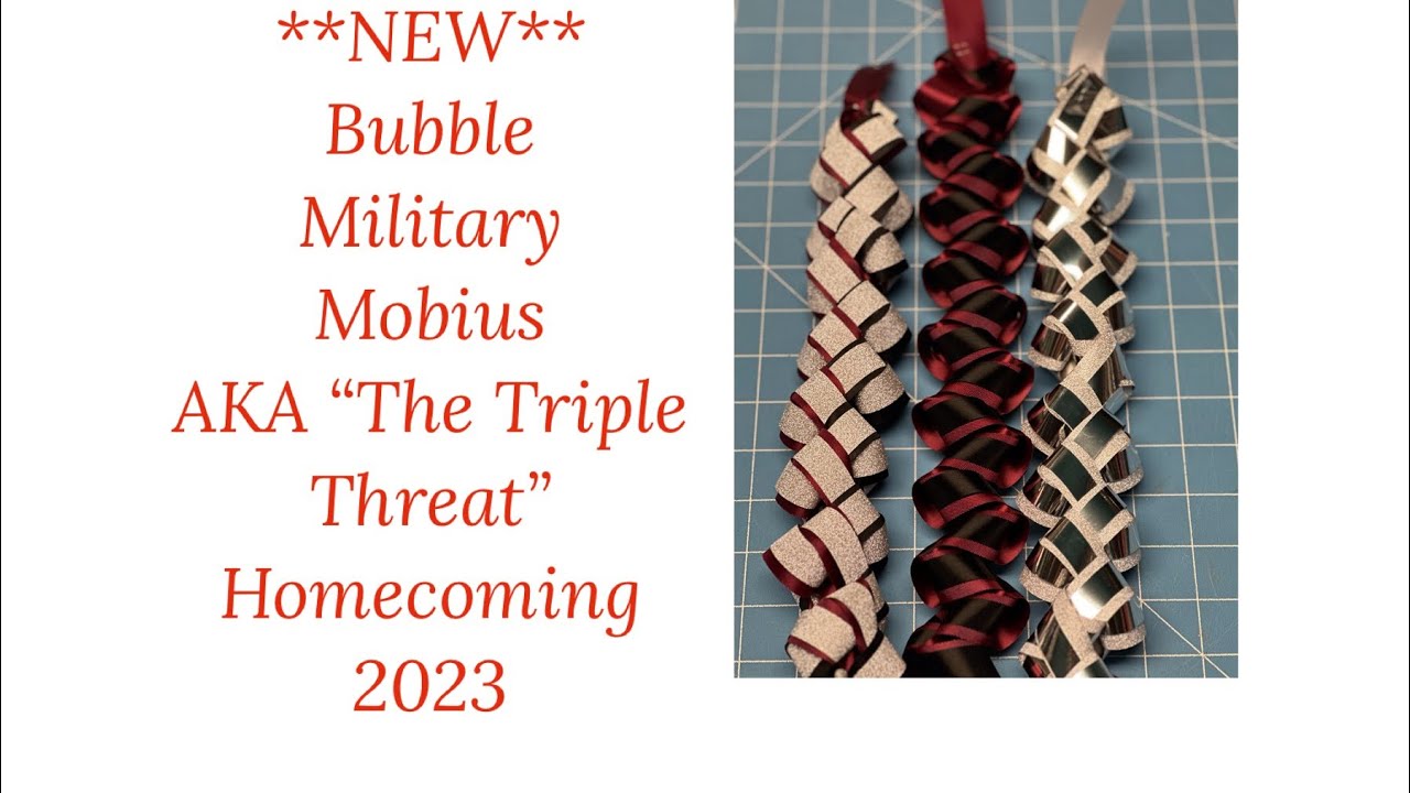 *NEW* Triple Threat - Bubble Military Mobius Braid #homecomingmums #homecoming2023 #PITA