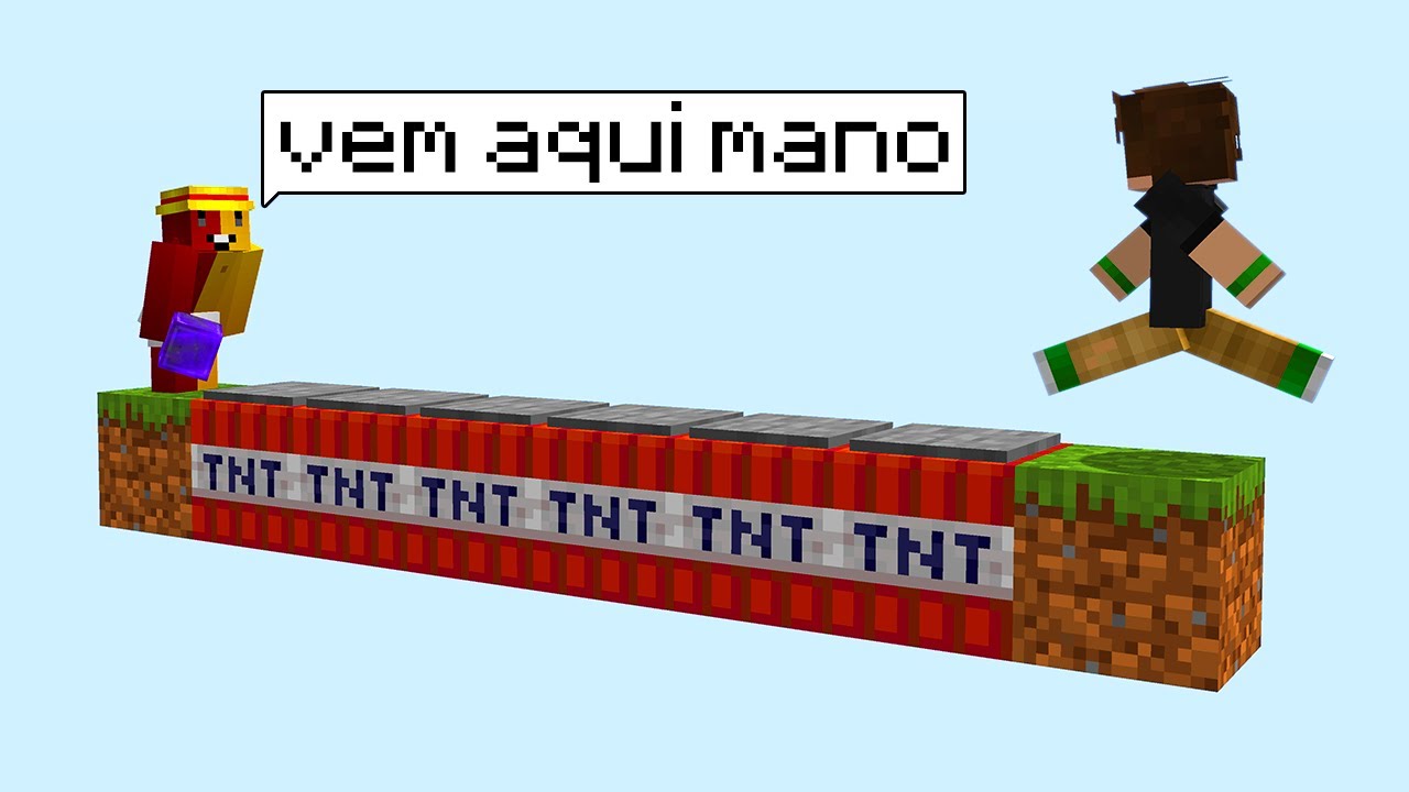 Testei o QI do Meu Amigo nesse DESAFIO em dupla no minecraft...