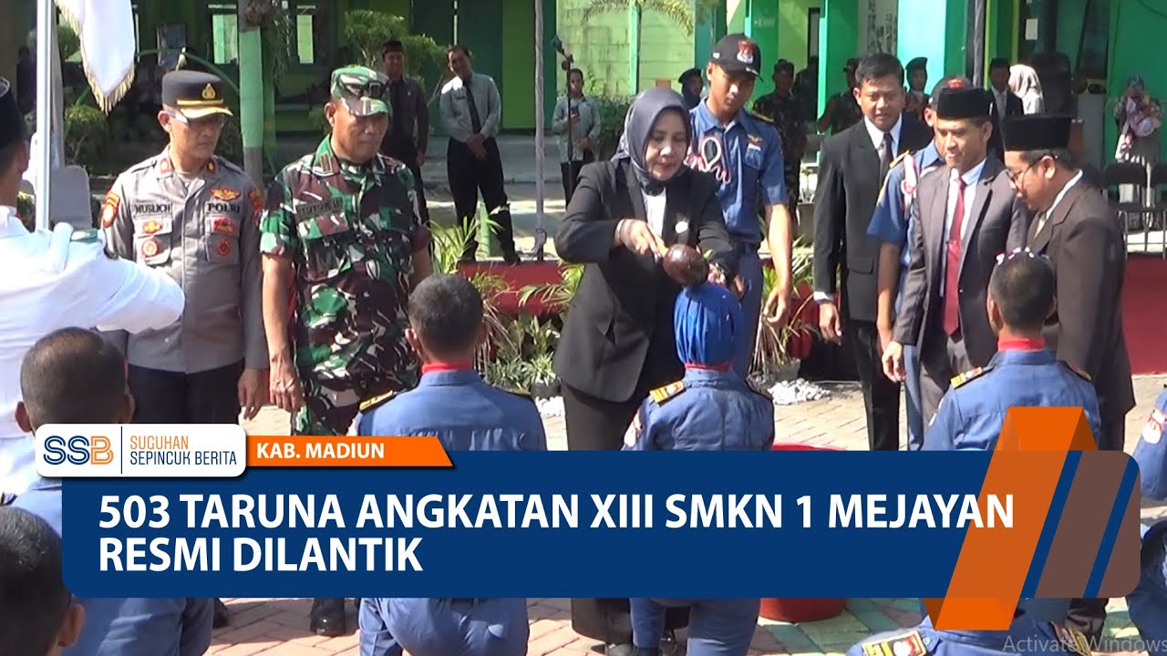 KAB MADIUN - 503 Taruna Angkatan XIII SMKN 1 Mejayan Resmi Dilantik