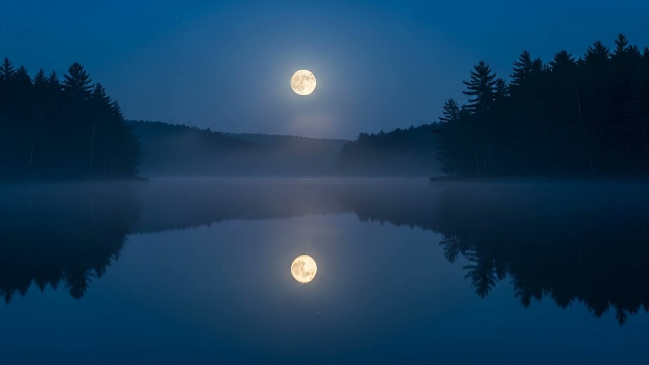 🌙 Calm Relaxing Music 2.2 Hours | Peaceful Lake at Night