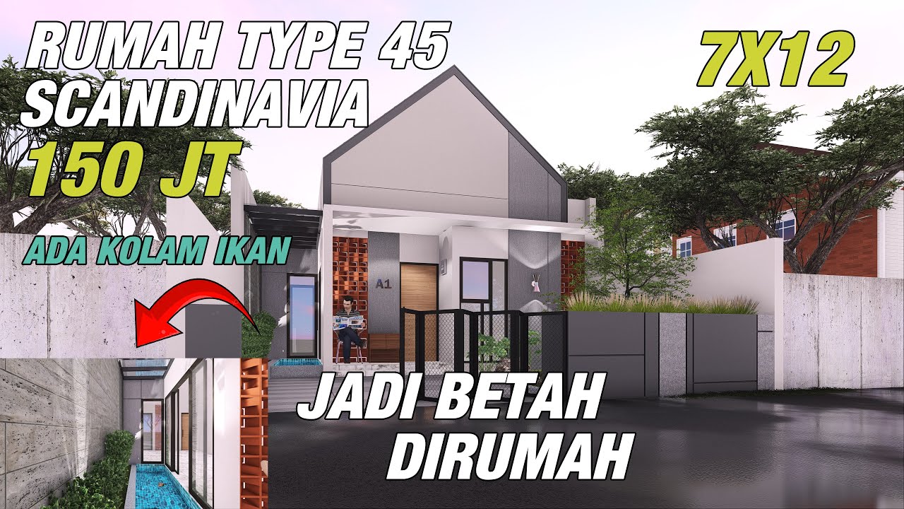 Desain rumah type 45 lengkap dengan interior