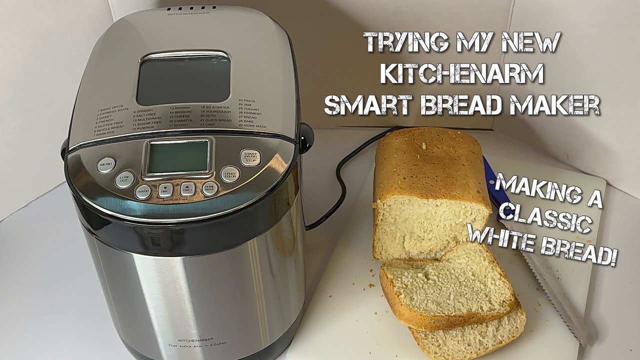 Хлебопечка KITCHENARM 29-в-1 SMART: Распаковка/Настройка: Приготовление белого хлеба: Первая буханка