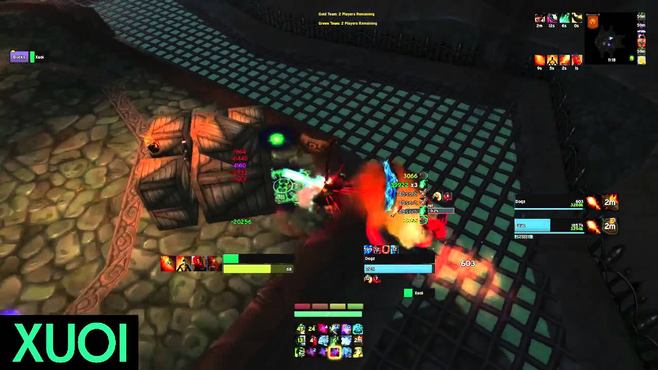 XUOI WW Monk 2v2 Arena - WW Monk + Destro Lock vs Fire Mage + Fire Mage