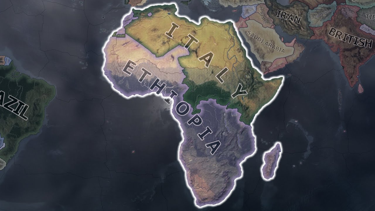 hoi4 timelapse but ethiopia cored all of africa
