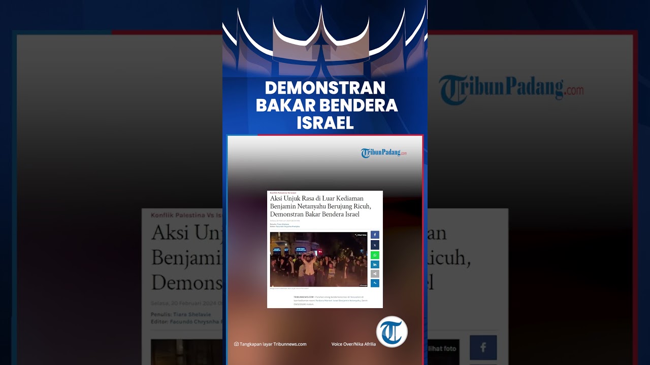 RICUH! Demonstrasi di Yerusalem Bakar Bendera Israel
