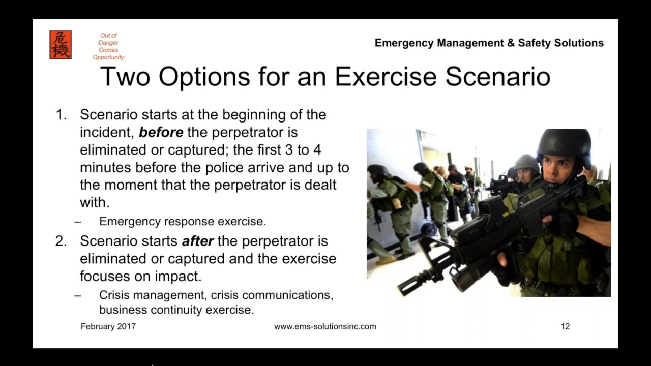 Designing an Active Shooter Training Exercise