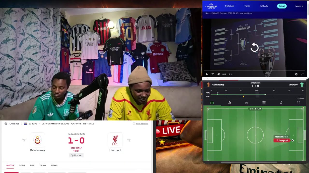 UCL: Galatasaray VS Liverpool 1-0 | Watchalong Match Reactions | 1/8FINAL