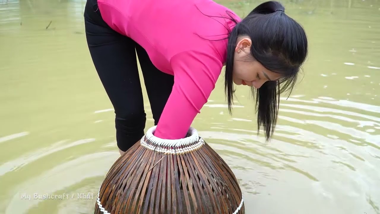 the hen hatched chicks and caught many fish to sell at the rural market 
