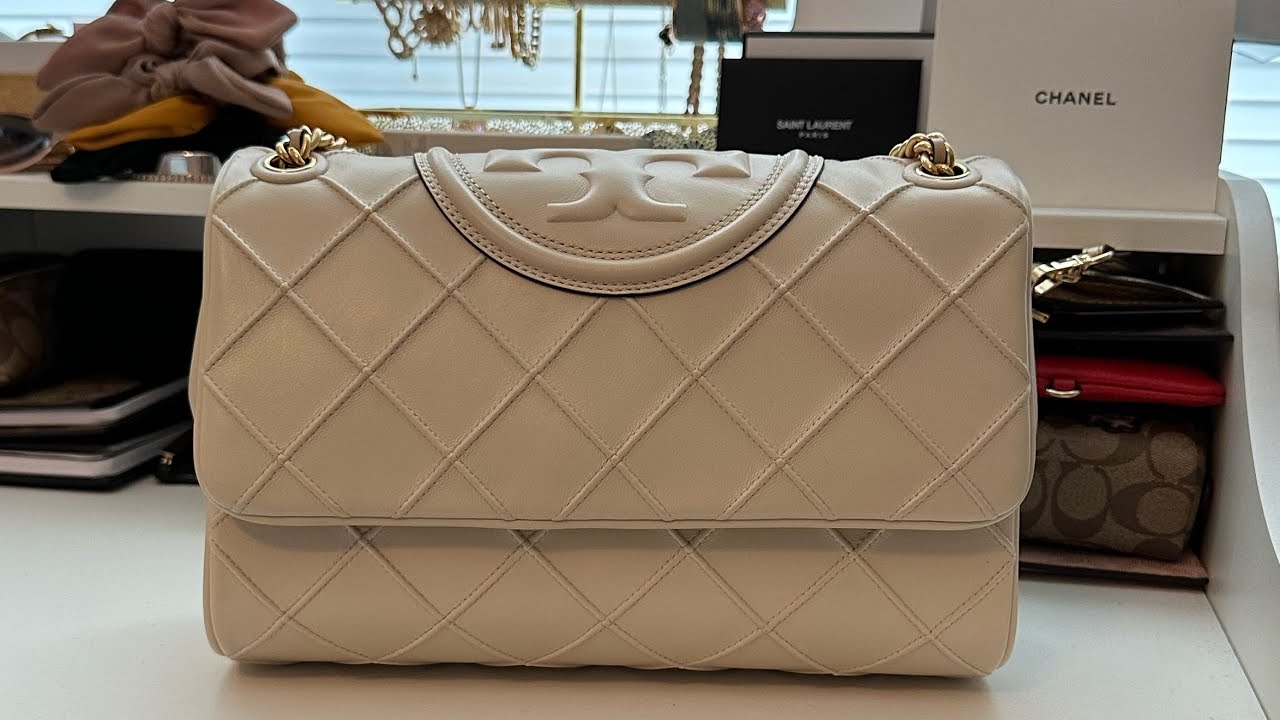 Tory Burch Fleming Soft Convertible Shoulder Bag | New Cream Color