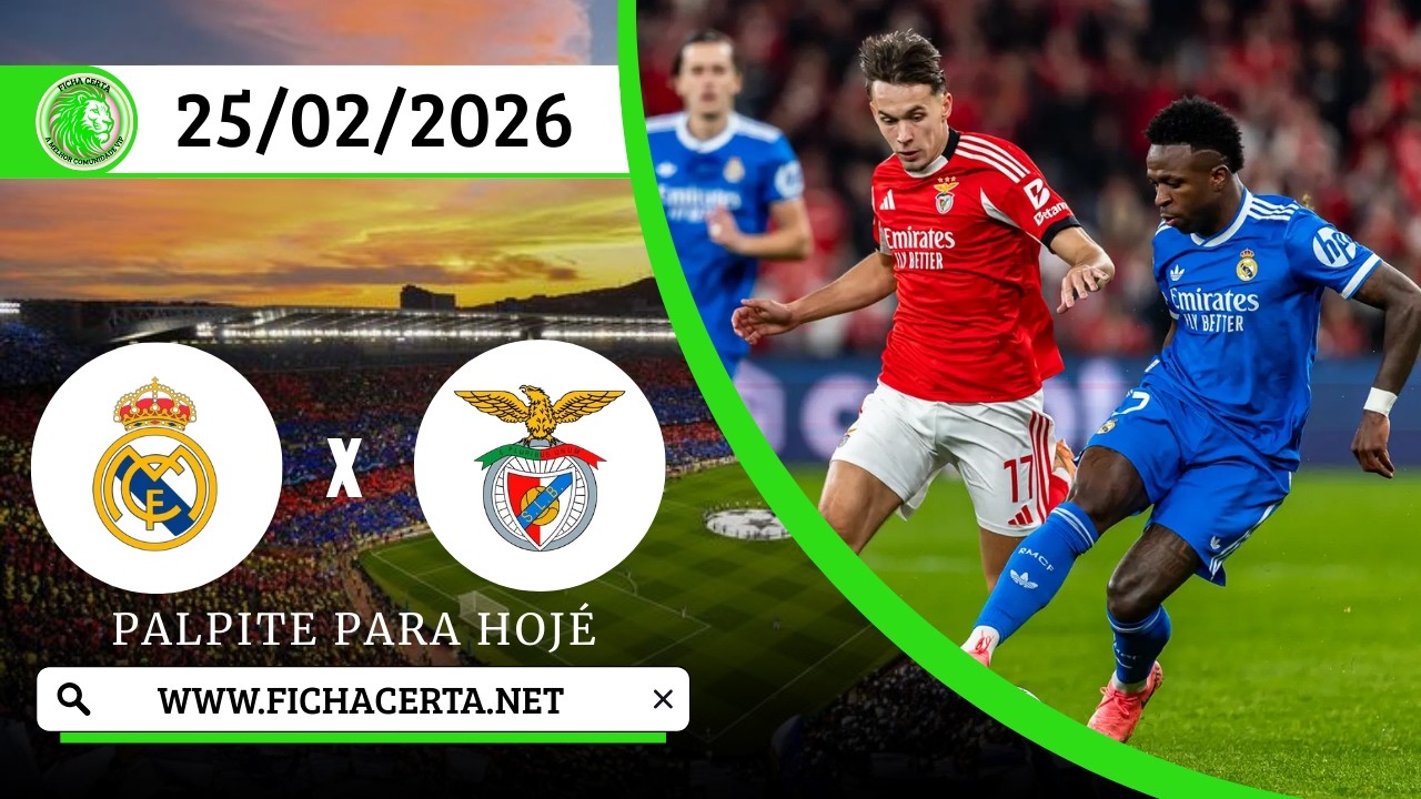 Palpites de FUTEBOL para HOJÉ 25/02/2026