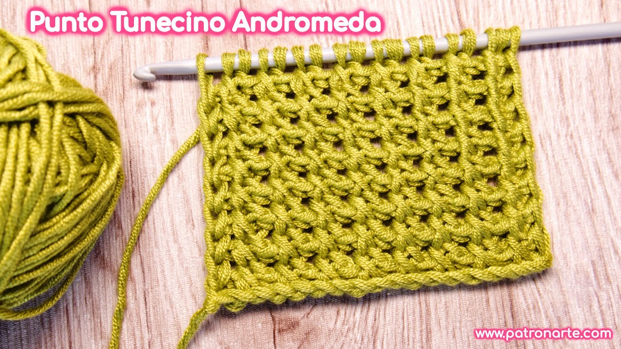 Punto Andrómeda de Crochet Tunecino Paso a Paso Fácil. Punto para Blusas, Chalecos, Bufandas y más
