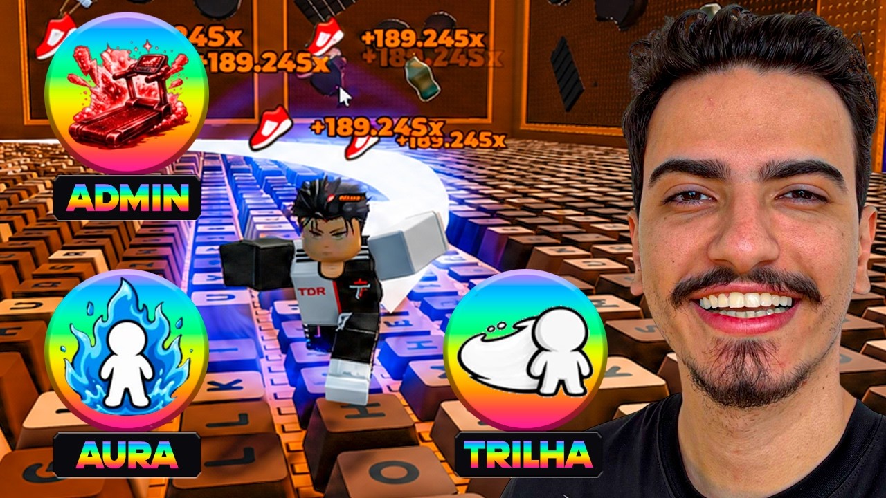 ESTEIRA DE ADMIN , TRILHA INFINITA , AURA DE &Aacute;GUA e VELOCIDADE M&Aacute;XIMA no PARKOUR de TECLADO 🤑⌨️