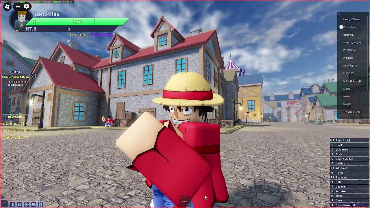 гайд как получить луффи и его второй гир в a universal time