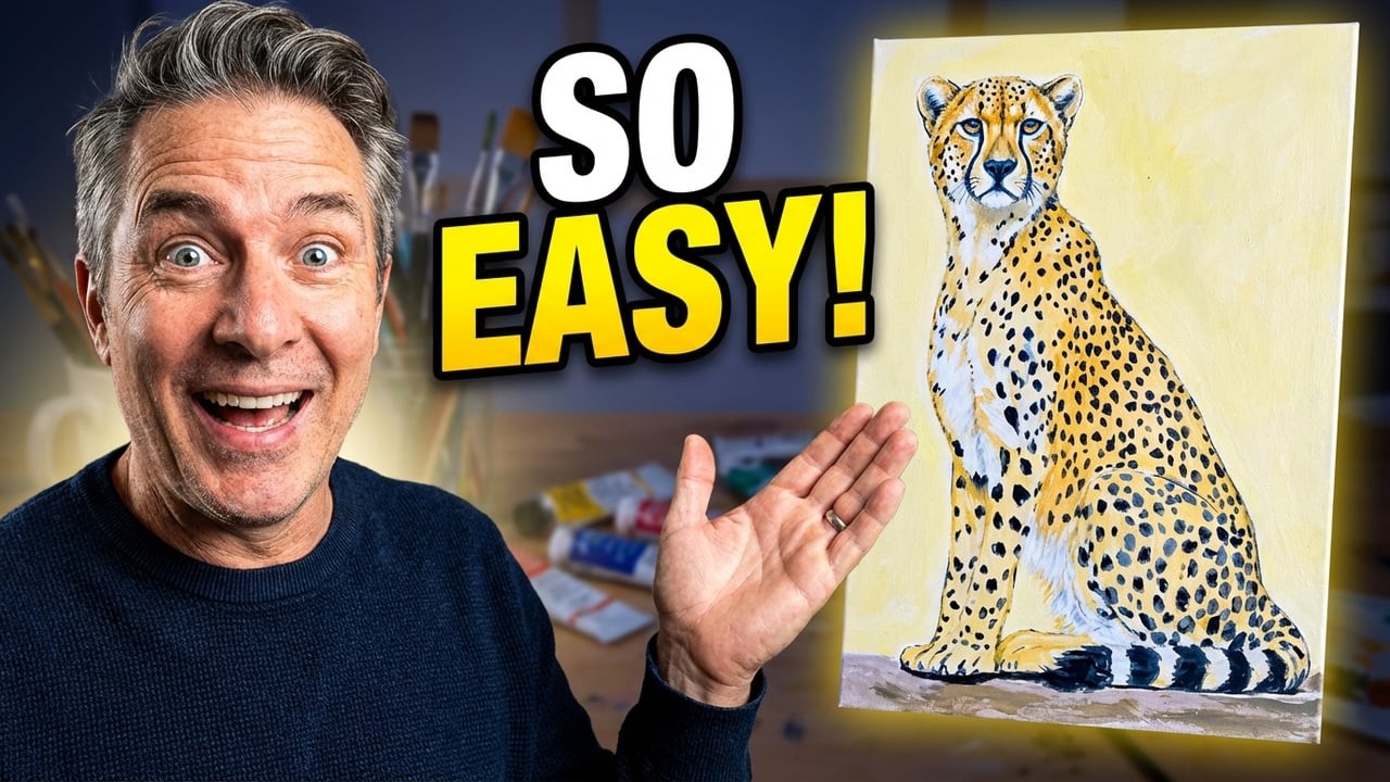 Wildlife Painting Tutorial | How to Paint a Cheetah