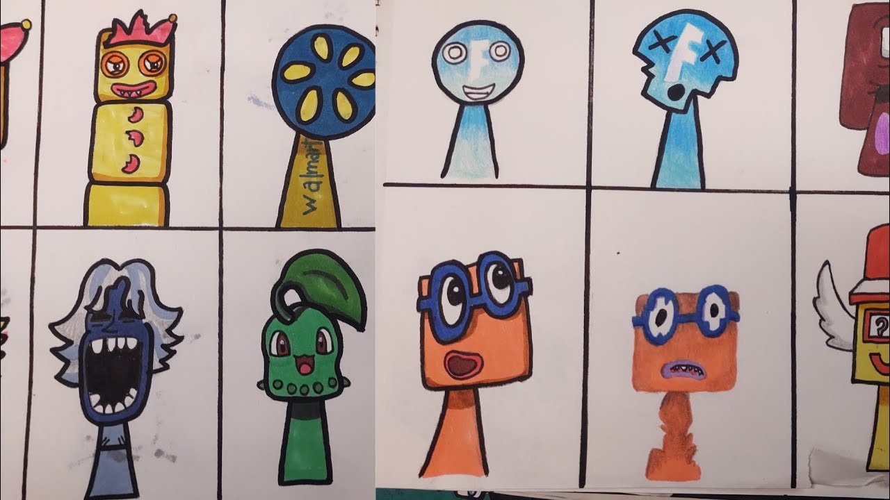 Рисунок Incredibox Sprunki: Нормальный против Хоррор Компиляции