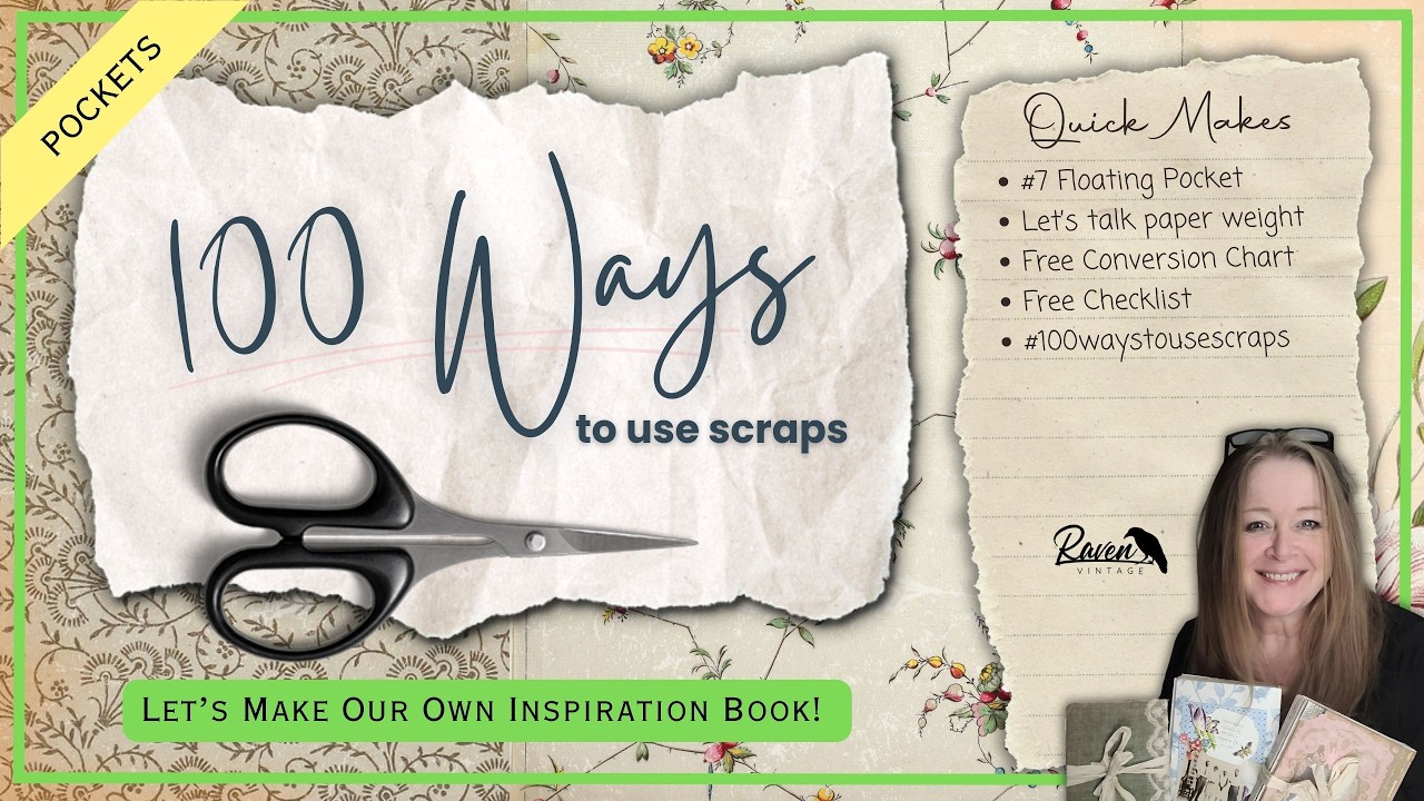 100 Ways to Use Scraps - Let's Make Our Own Inspiration Book: #7 Floating Pocket