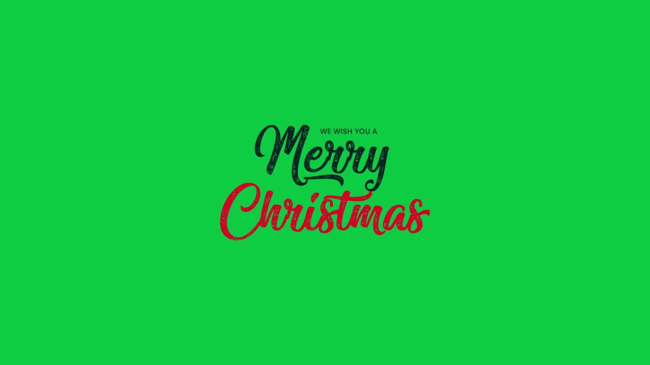 Merry Christmas Rough Text Effect Animation | Green Screen