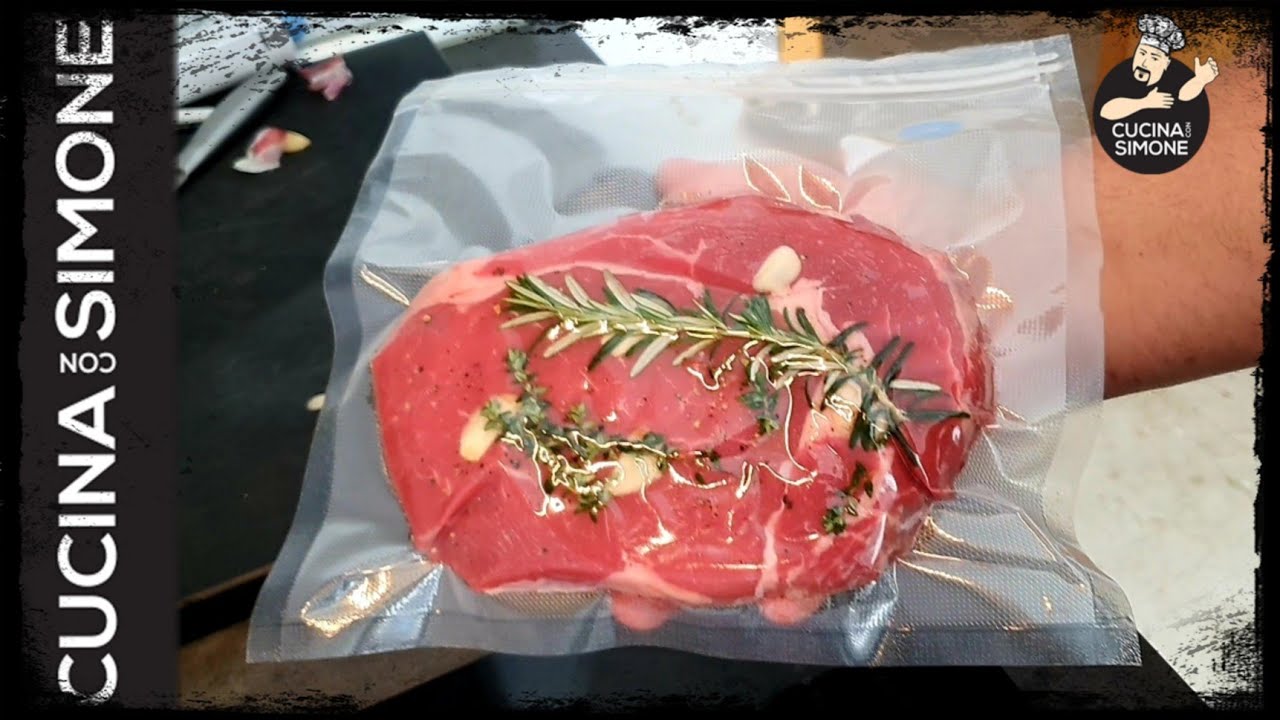 Ribeye Steak Cottura sottovuoto a bassa temperatura con Roner